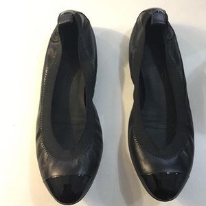 Gorgeous leather and patent Chanel Ballet flats